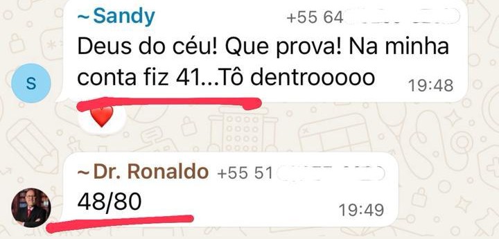 Depoimento de aluno