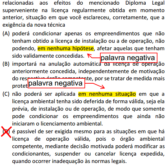 Print de questão da OAB