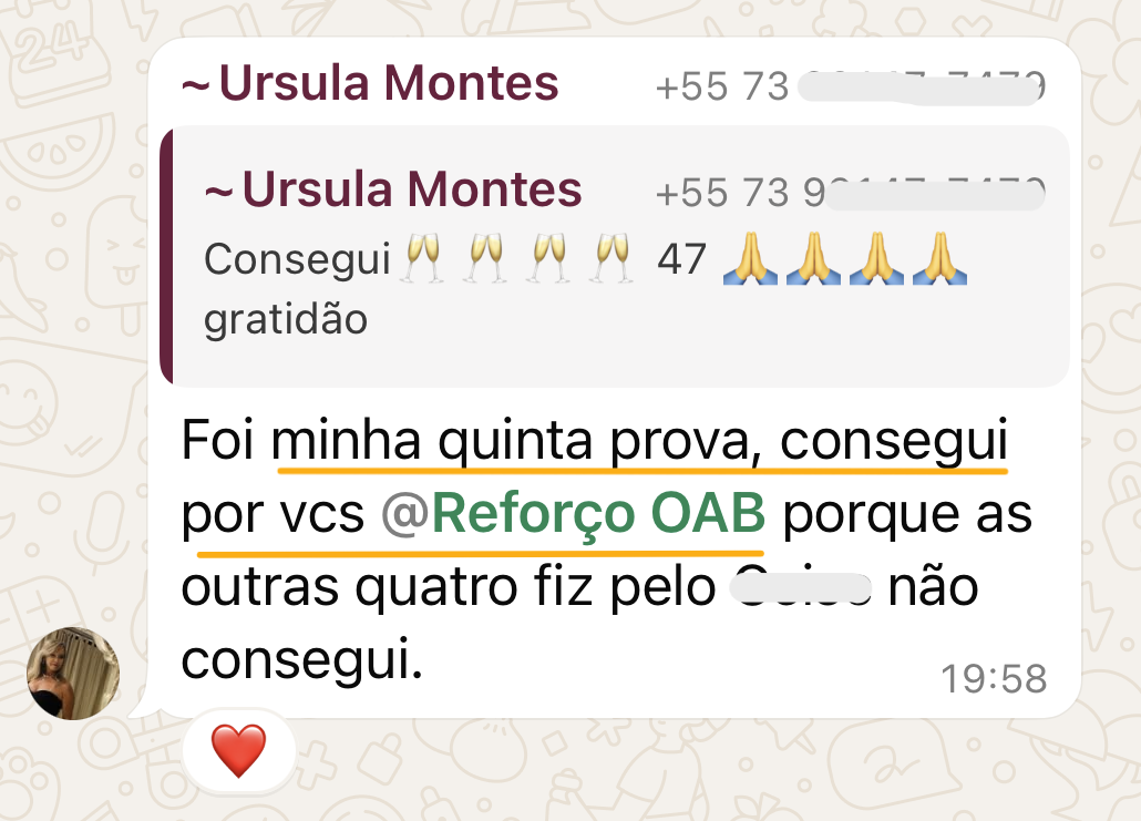 Depoimento de aluna