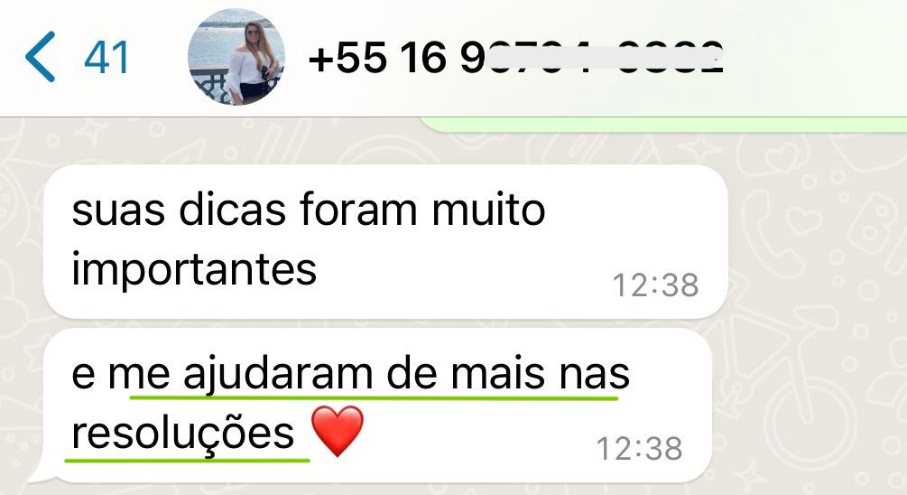 Depoimento de aluna