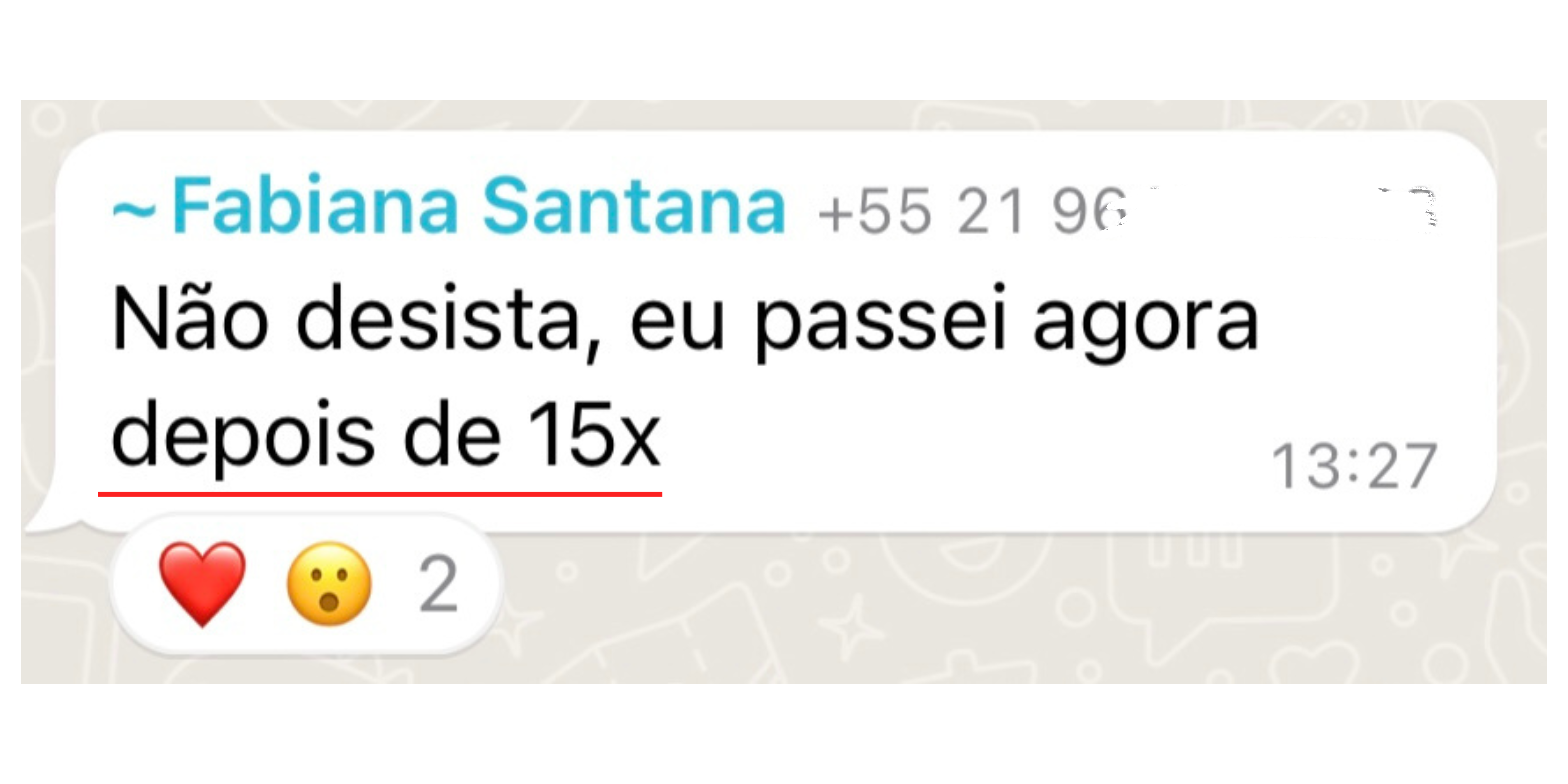 Depoimento de aluna