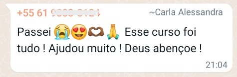 Depoimento de aluna