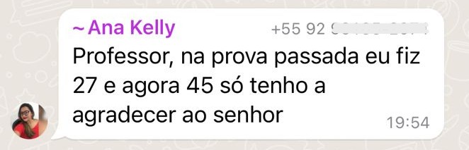 Depoimento de aluna