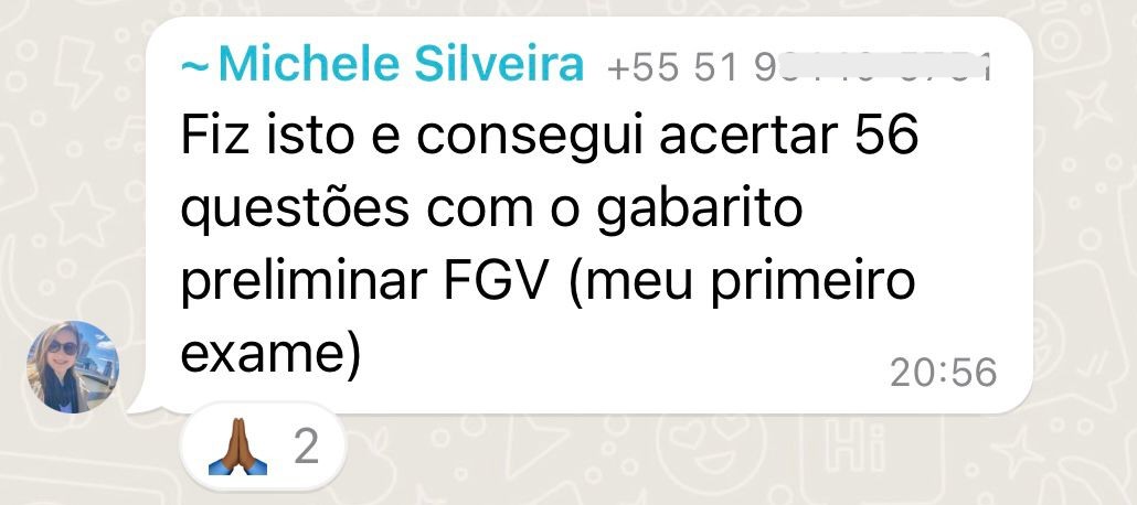 Depoimento de aluna