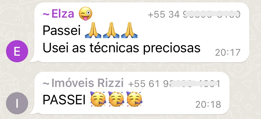 Depoimento de aluna