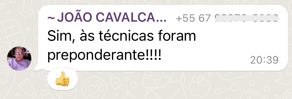 Depoimento de aluno